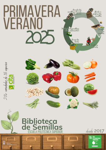 Cartel Biblioteca de Semillas campaña primavera-verano 2025