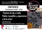 Conferencia:  "Caminos de ida y vuelta. Viñetas, bocadillos y expansiones a otras artes", en la Biblioteca María Moliner