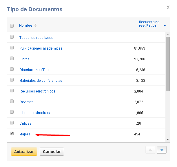 Tipos de documentos en Alcorze