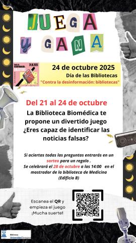 Actividad de la Biblioteca Biomédica con motivo del Día de las Bibliotecas Actividad de la Biblioteca Biomédica con motivo del Día de las Bibliotecas