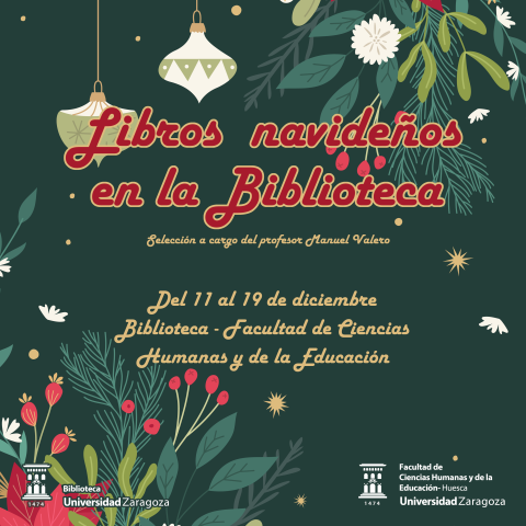 Libros navideños en la biblioteca