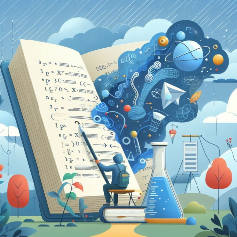 Un libro abierto con formulaciones matemáticas