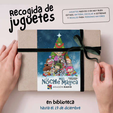 La Biblioteca de la EPS punto de recogida de la Campaña Solidaria "La noche más mágica" de Aragón Radio